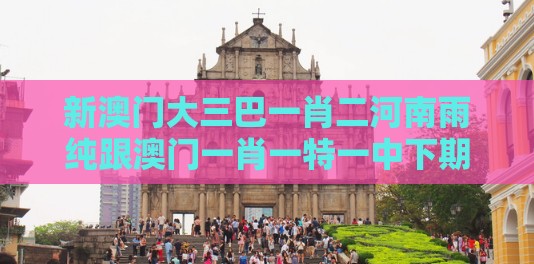 新澳门大三巴一肖二河南雨纯跟澳门一肖一特一中下期预测第一性原理解读、专家解读解释与落实-抵制虚假诱导套路
